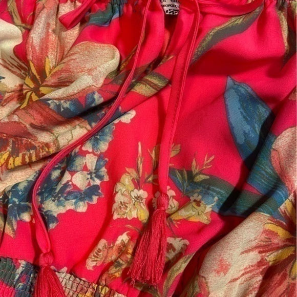 Giddy Up Glamor Pink Floral Flowey Dress. Medium-Long. - Picture 2 of 15